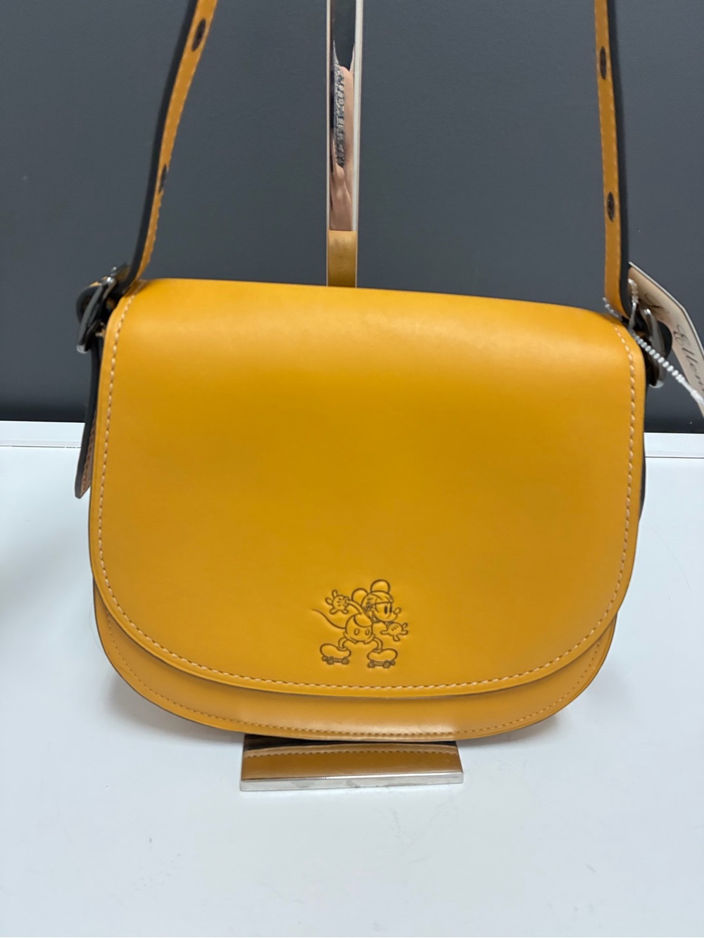 Coach + Disney Yellow Leather Crossbody Flap Bag